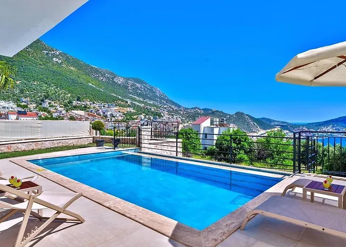 3 Bedroom Seaview With Private Pool Hot Tub * Kalkan