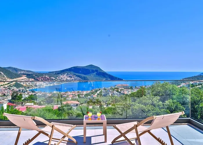 3 Bedroom Seaview With Private Pool Hot Tub Kalkan